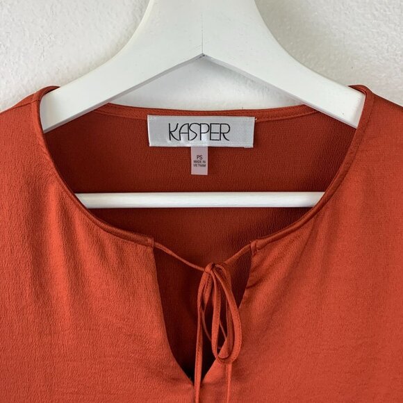 NWT Kasper Tie Neck Blouse - Picture 6 of 9